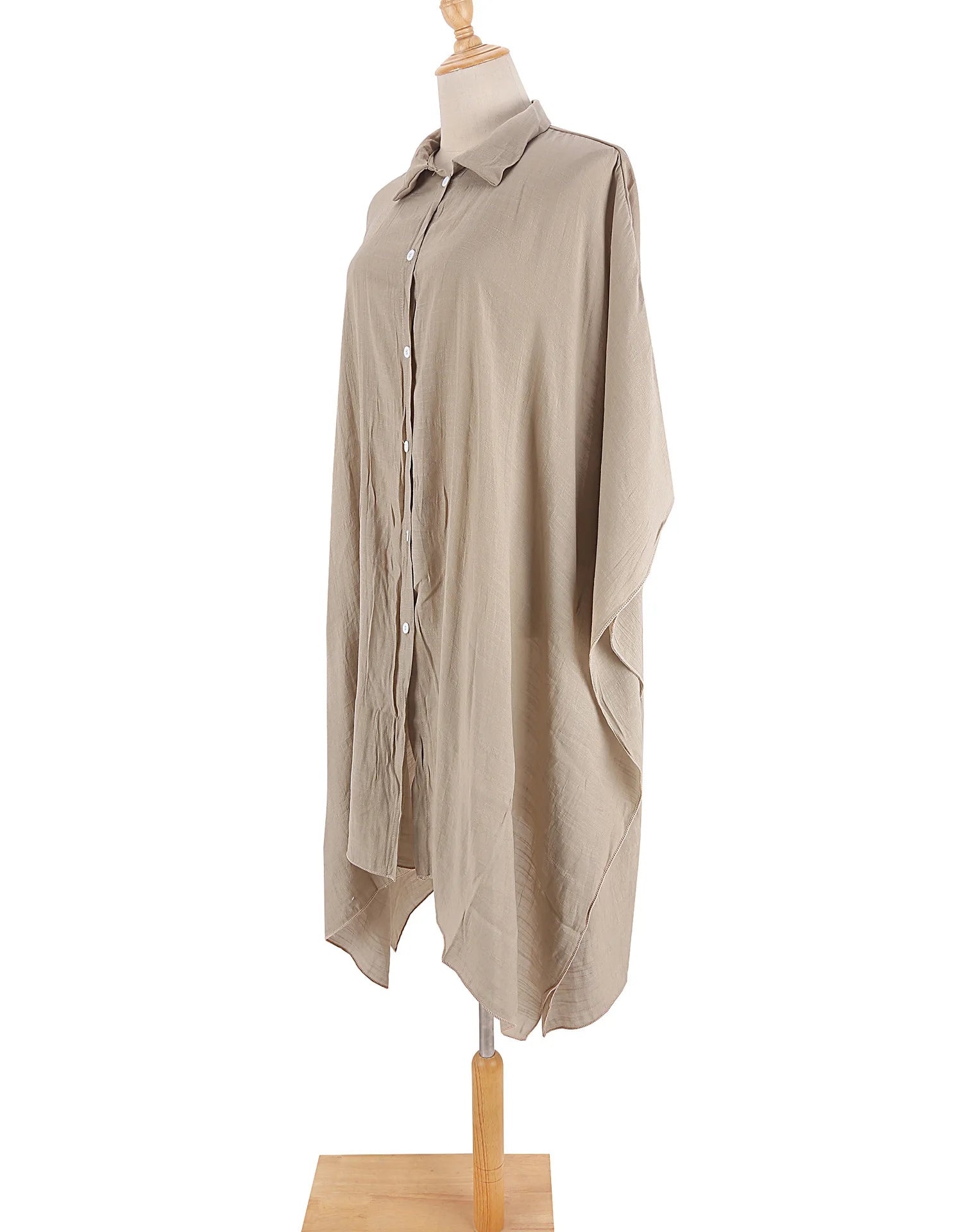 Summer Loose Cardigan  Sun Protection Sarong Woman Bikini Cover-up Swimsuit Solid Beachwear Cover-Ups Swimwear Kimono Dress