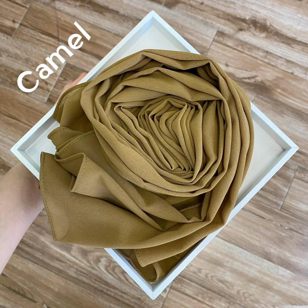 Neue Mode Frauen Einfarbig Chiffon Kopftuch Fertig Zum Tragen Instant Hijab Schal Muslimischer Schal Islamische Hijabs Arabische Kopftücher