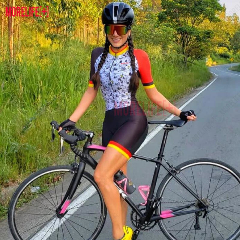 MLC Women's Clothing Triathlon Women's Cycling Jersey Summer Sportswear Cycling Jumpsuit Road Bike Uniform Skinsuit Maillot Bike