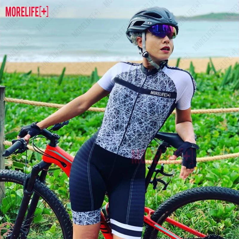 MLC Women's Clothing Triathlon Women's Cycling Jersey Summer Sportswear Cycling Jumpsuit Road Bike Uniform Skinsuit Maillot Bike