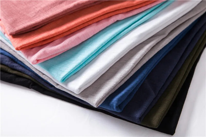 Brand Quality 100% Baumwolle Herren T-Shirt V-Ausschnitt Fashion Design Slim Fit Uni T-Shirts Herren Oberteile Kurzarm T-Shirt Für Herren