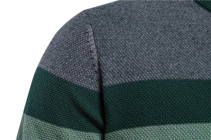AIOPESON Gestreifter Baumwollpullover Herren Lässiger O-Ausschnitt Hochwertiger Pullover Gestrickte Pullover Herren Neue Wintermarke Herrenpullover
