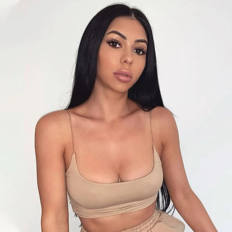 Damen Sommer Cami Tanks Tops Ärmellose Baumwoll Bustier Ungepolsterte Bandeau BH Weste Crop Top Nahtlose T-Shirts