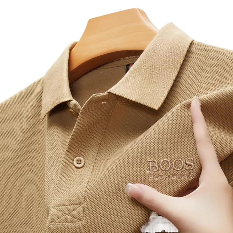 2025 Sommer Neue Marke Besticktes Herren 100% Baumwolle Kurzarm Poloshirt Lässiges Atmungsaktives Oberteil T-Shirt Verkaufsschlager