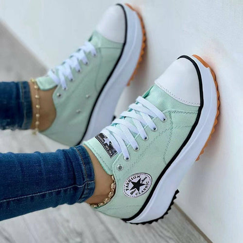 Canvas Schnürschuhe für Damen
