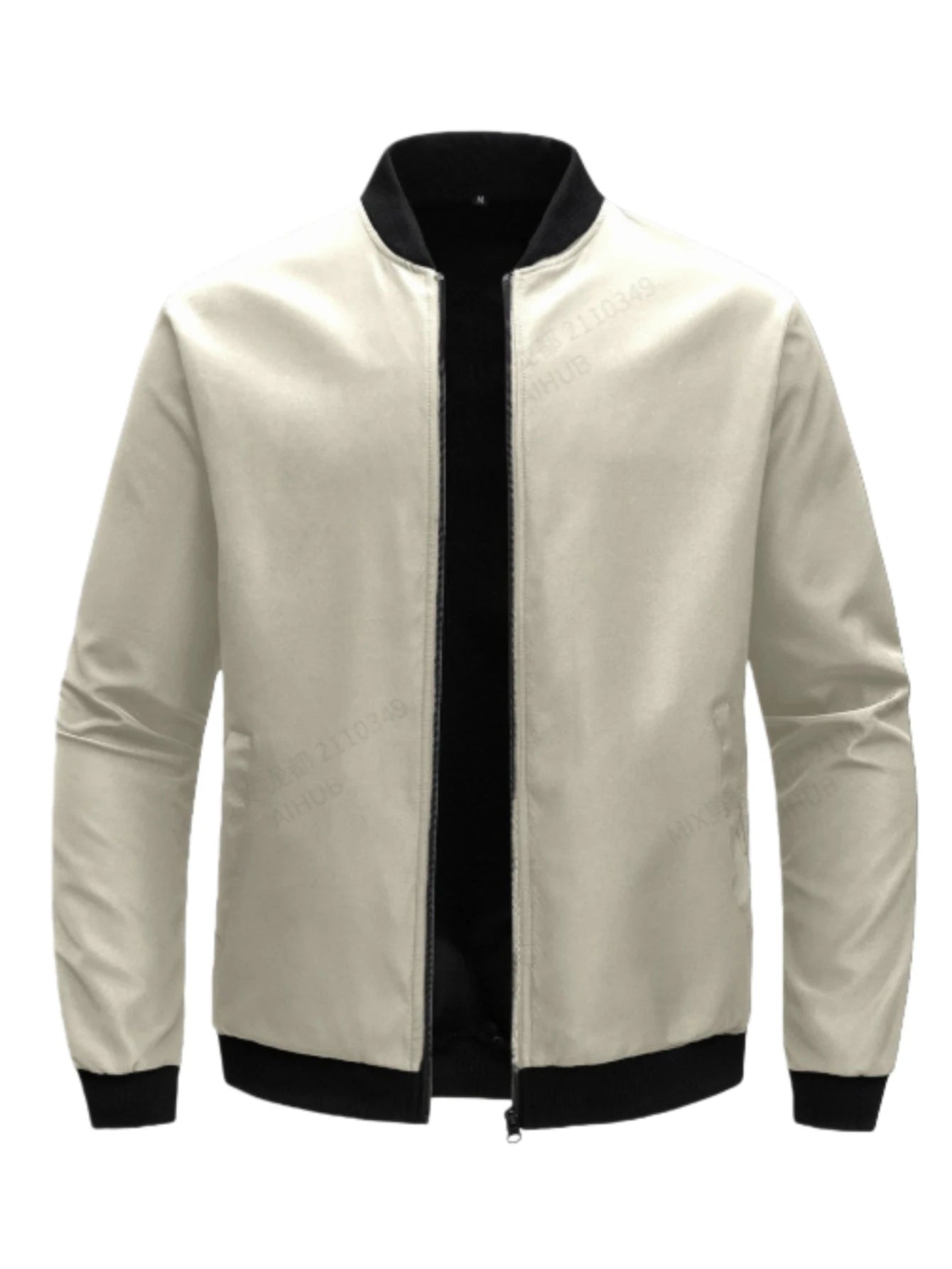 2024 Frühling und Herbst Neue Baseballkragen Kurze Locker Einfarbige Jacke Herren Business Casual Dünner Mantel Trend