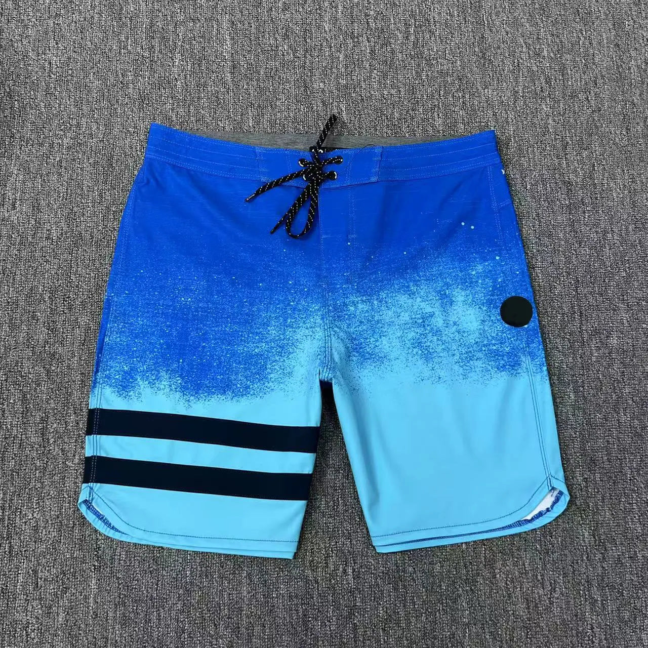 Classic Solid Herren Zweilinien-Shorts Surf Schwimmen Sport Wasserdicht Strand Boardshorts Hoher Stretch Schnelltrocknend Herren Badehose