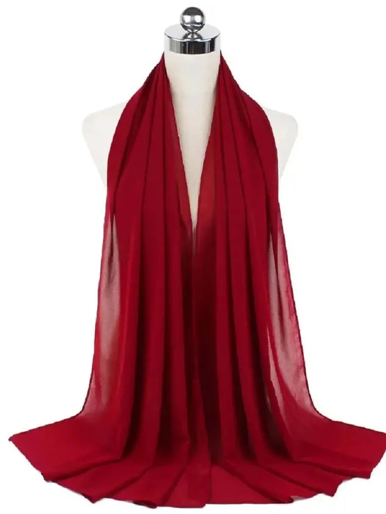 Neue Mode Frauen Einfarbig Chiffon Kopftuch Fertig Zum Tragen Instant Hijab Schal Muslimischer Schal Islamische Hijabs Arabische Kopftücher