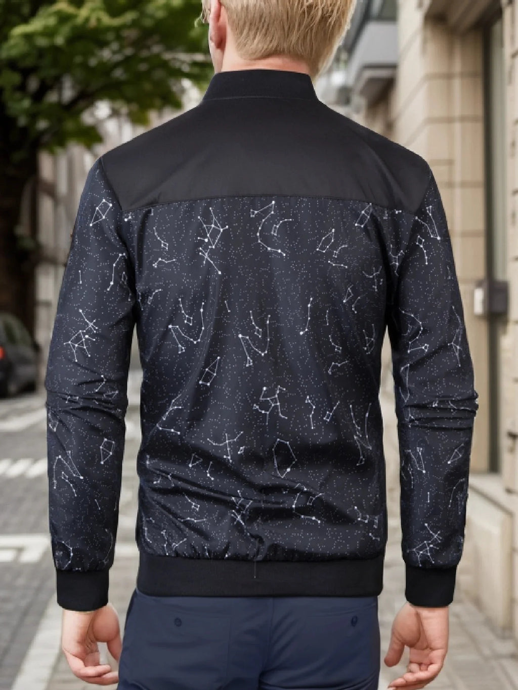 2024 Frühling und Herbst Neue Baseballkragen Kurze Locker Einfarbige Jacke Herren Business Casual Dünner Mantel Trend