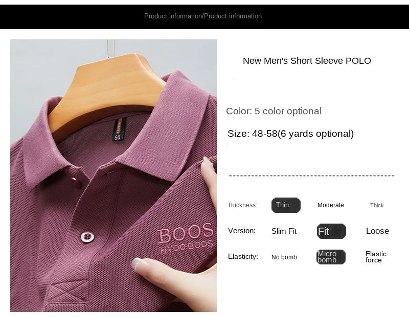 2025 Sommer Neue Marke Besticktes Herren 100% Baumwolle Kurzarm Poloshirt Lässiges Atmungsaktives Oberteil T-Shirt Verkaufsschlager