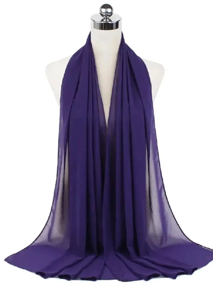 Neue Mode Frauen Einfarbig Chiffon Kopftuch Fertig Zum Tragen Instant Hijab Schal Muslimischer Schal Islamische Hijabs Arabische Kopftücher