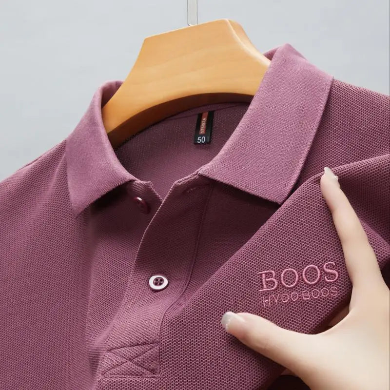 2025 Sommer Neue Marke Besticktes Herren 100% Baumwolle Kurzarm Poloshirt Lässiges Atmungsaktives Oberteil T-Shirt Verkaufsschlager