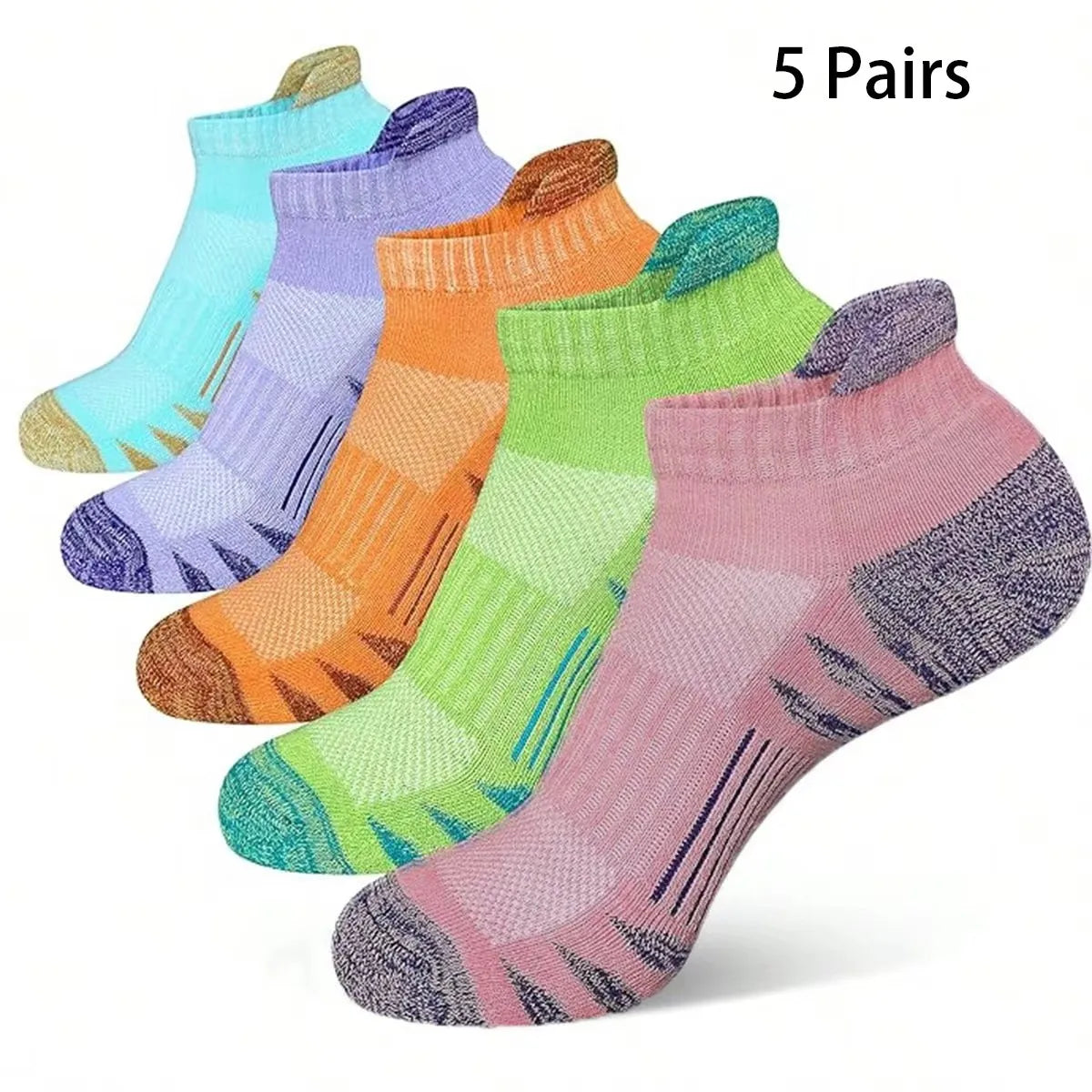 5 Paar Herren Sommersocken, trendig, modisch, schlicht, vielseitig, Herren-Sneaker-Socken, bequem, leicht, atmungsaktiv, Freizeitsocken