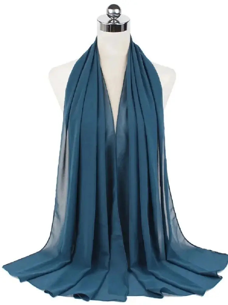 Neue Mode Frauen Einfarbig Chiffon Kopftuch Fertig Zum Tragen Instant Hijab Schal Muslimischer Schal Islamische Hijabs Arabische Kopftücher