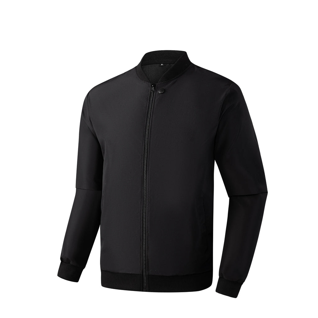 2024 Frühling und Herbst Neue Baseballkragen Kurze Locker Einfarbige Jacke Herren Business Casual Dünner Mantel Trend