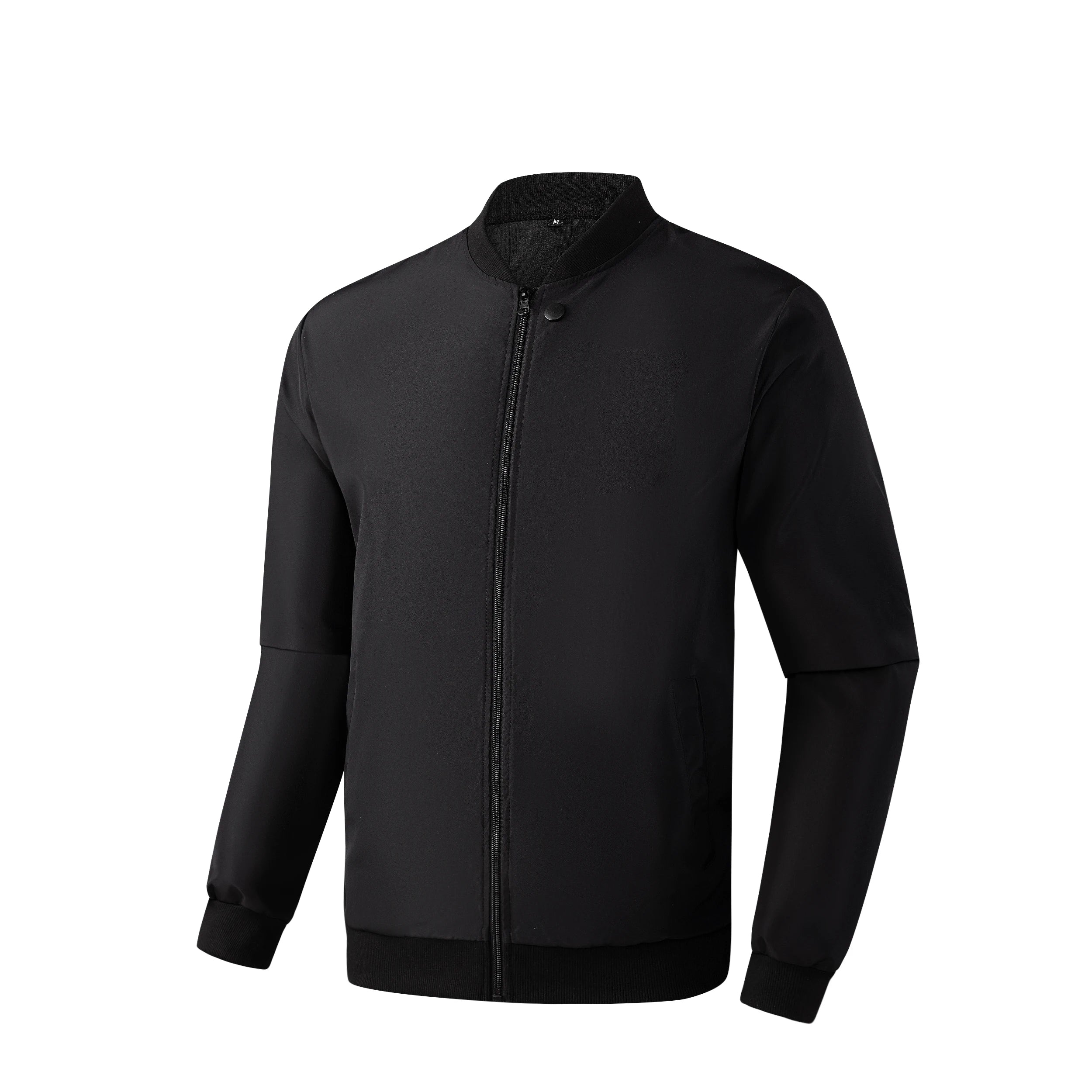 2024 Frühling und Herbst Neue Baseballkragen Kurze Locker Einfarbige Jacke Herren Business Casual Dünner Mantel Trend