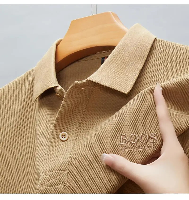 2025 Sommer Neue Marke Besticktes Herren 100% Baumwolle Kurzarm Poloshirt Lässiges Atmungsaktives Oberteil T-Shirt Verkaufsschlager