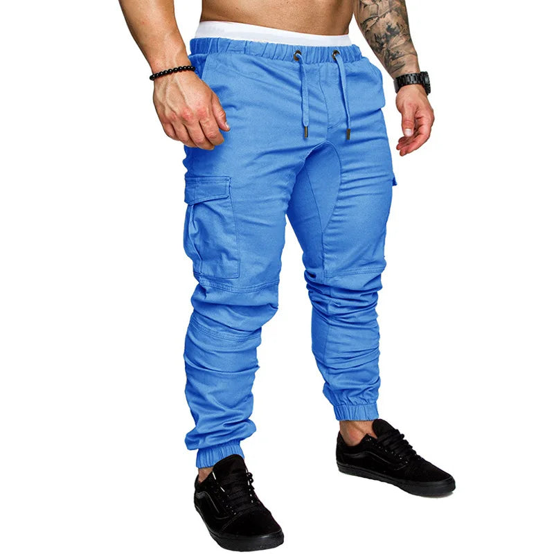 Herrenhosen, dünn, modisch, leger, Joggerhosen 2020, Streetwear Cargo Hosen, Herren Mehrfachtaschen Hosen, Fitness Gym Trainingshosen Herren