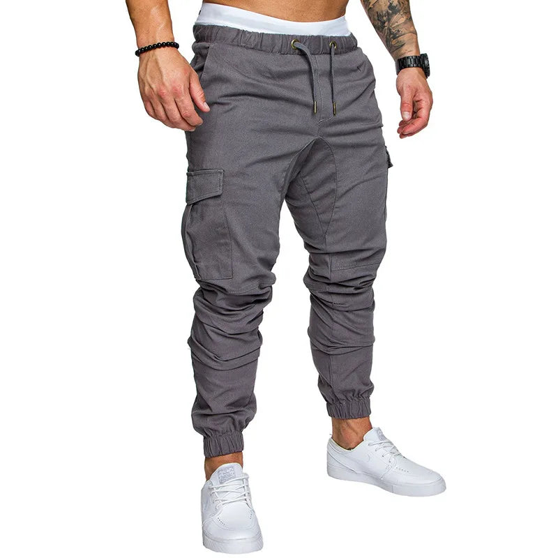 Herrenhosen, dünn, modisch, leger, Joggerhosen 2020, Streetwear Cargo Hosen, Herren Mehrfachtaschen Hosen, Fitness Gym Trainingshosen Herren