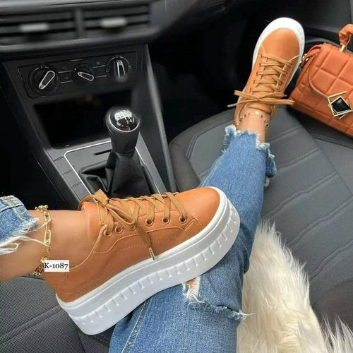Damen-Freizeit-Sneaker mit Plateau