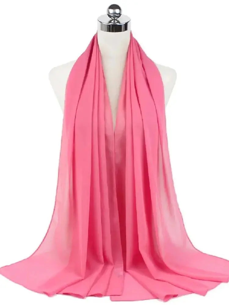 Neue Mode Frauen Einfarbig Chiffon Kopftuch Fertig Zum Tragen Instant Hijab Schal Muslimischer Schal Islamische Hijabs Arabische Kopftücher