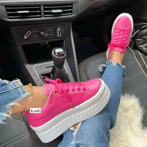 Damen-Freizeit-Sneaker mit Plateau
