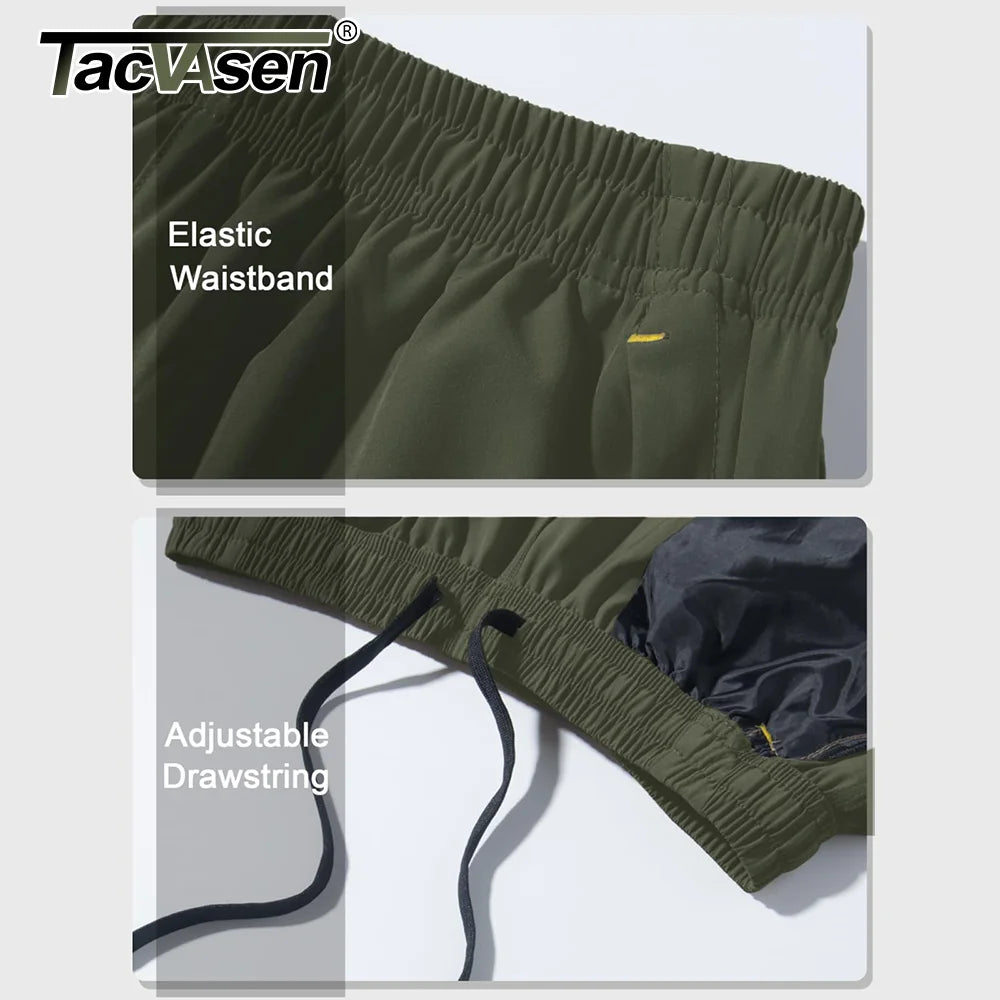 TACVASEN Quick Dry Sportshorts mit Reißverschlusstaschen Herren Sommer Laufshorts Fitnessstudio Training Workout Fitness Wandershorts