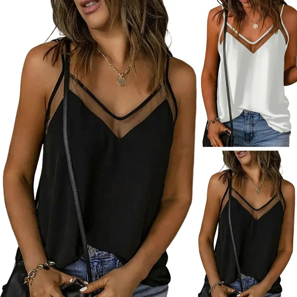 Schickes lockeres Tanktop ärmellos Alltagskleidung feuchtigkeitsableitendes Unterhemd Damen Weste