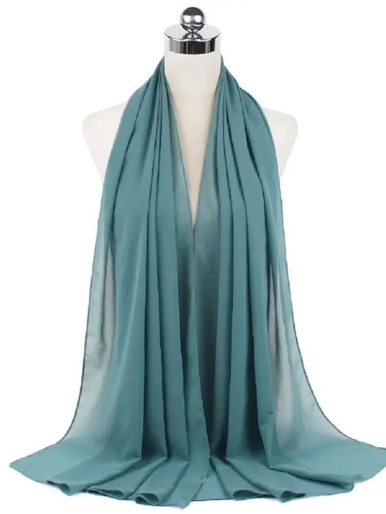Neue Mode Frauen Einfarbig Chiffon Kopftuch Fertig Zum Tragen Instant Hijab Schal Muslimischer Schal Islamische Hijabs Arabische Kopftücher