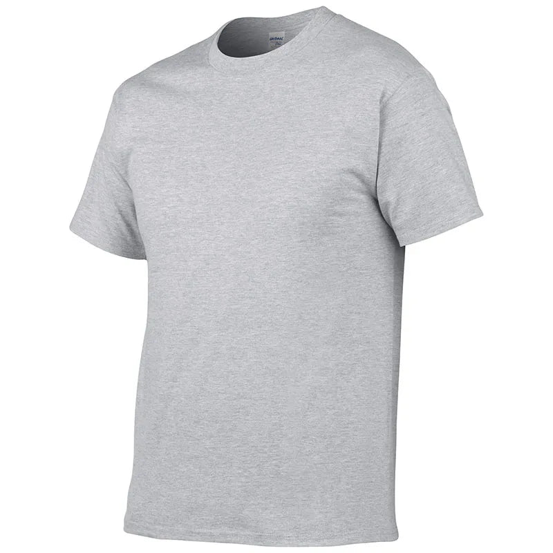 Sommer-Stil Hochwertiges 100% Baumwoll-T-Shirt Unifarben T-Shirt Herren Reinfarbige T-Shirts Marke Kurzarm T-Shirt Herrenbekleidung