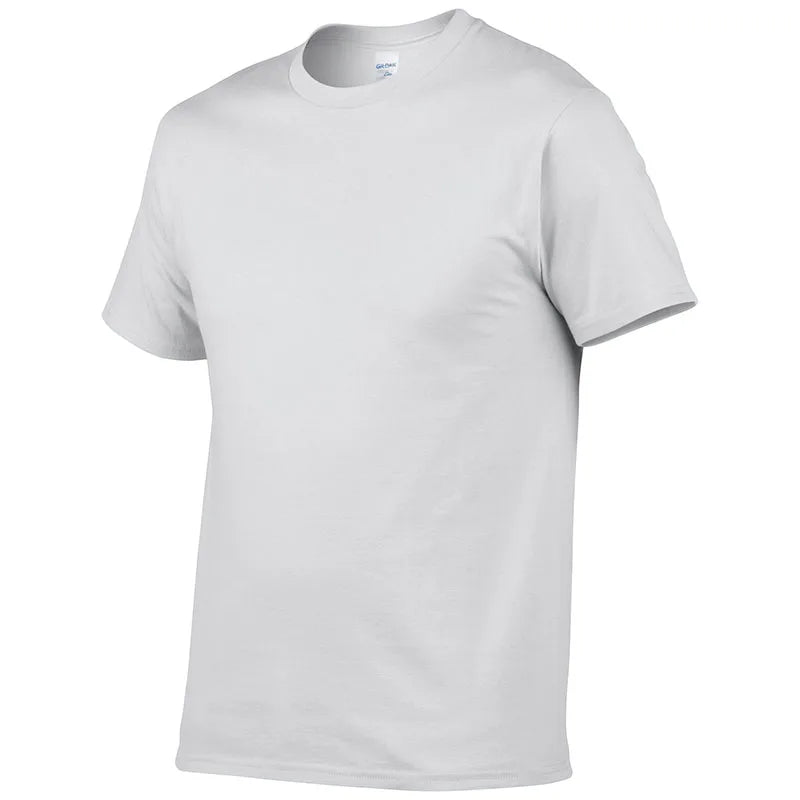 Sommer-Stil Hochwertiges 100% Baumwoll-T-Shirt Unifarben T-Shirt Herren Reinfarbige T-Shirts Marke Kurzarm T-Shirt Herrenbekleidung