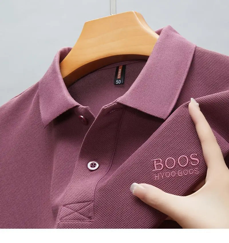 2025 Sommer Neue Marke Besticktes Herren 100% Baumwolle Kurzarm Poloshirt Lässiges Atmungsaktives Oberteil T-Shirt Verkaufsschlager