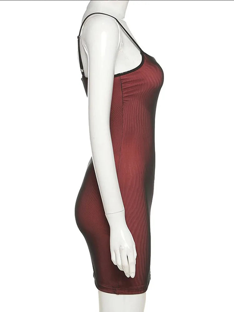 Mesh doppellagiges sexy schmales Kleid Damen ärmellos Party Bodycon 2023 Bandage elastischer Schlitz Trend Clubwear eng anliegendes Outfit