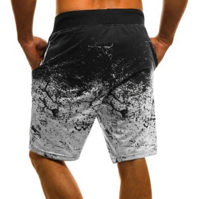 2023 Mode Herren Freizeitshorts Fashion Bedruckte Jogger Shorts Sweatpants Sommer Kordelzug Hip Hop Slim Workout Shorts Outdoor