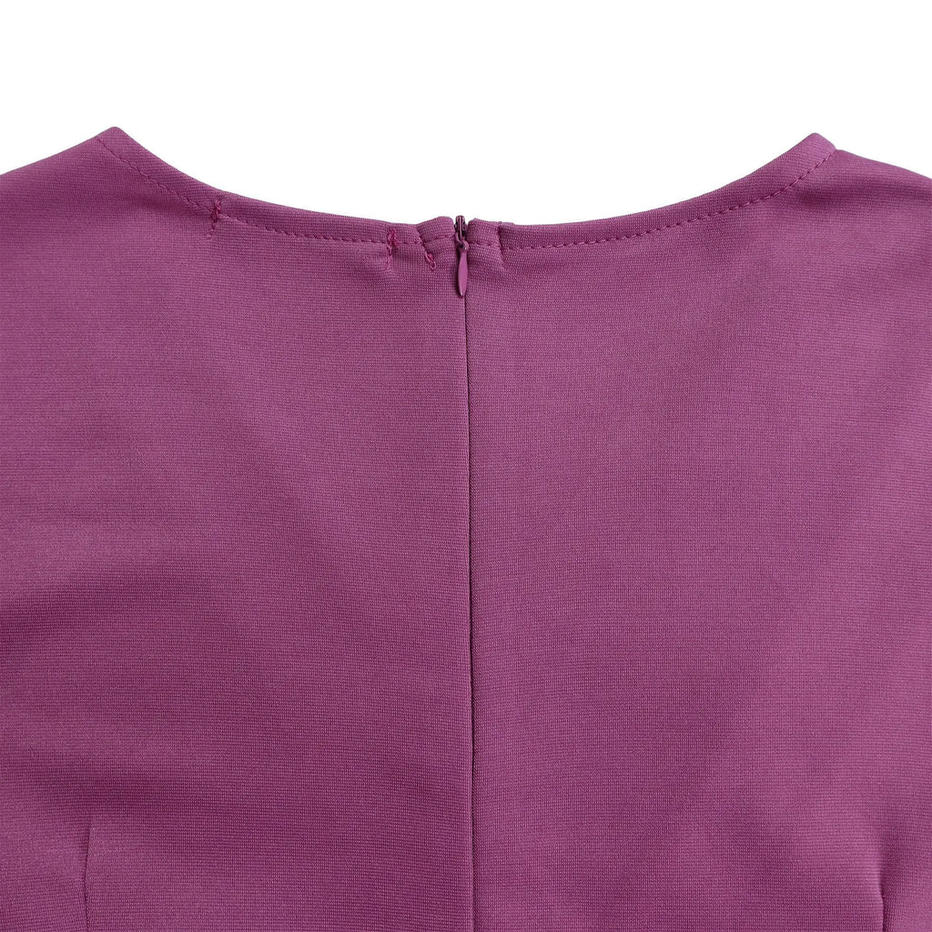 Summer New 2026 Women's Solid Color V-Neck Short Sleeve Dress Pencil Skirt Waist Tunle Material Fashionable Casual Maxi Dress