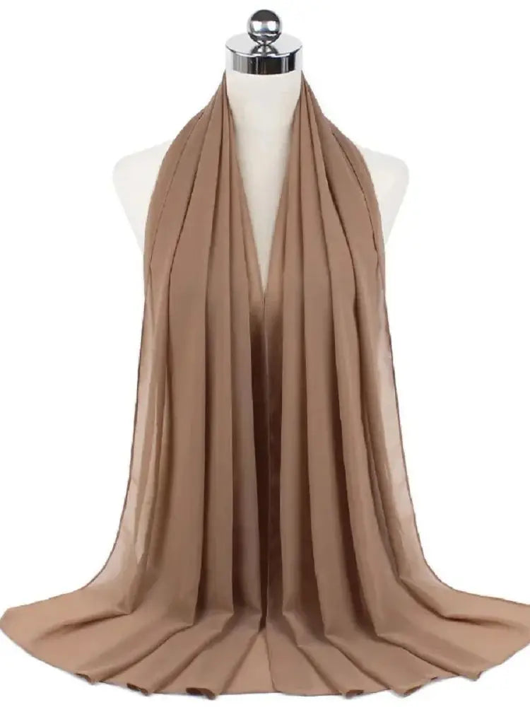 Neue Mode Frauen Einfarbig Chiffon Kopftuch Fertig Zum Tragen Instant Hijab Schal Muslimischer Schal Islamische Hijabs Arabische Kopftücher