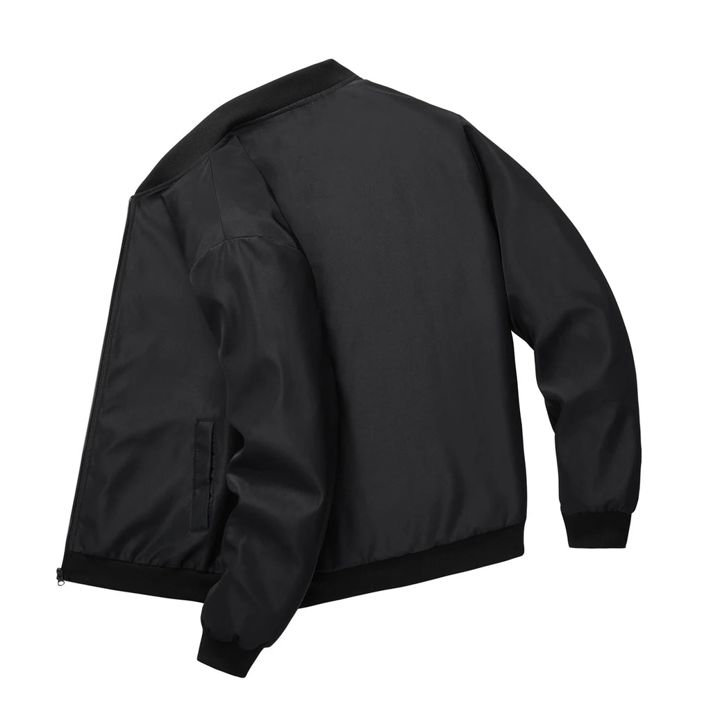 2024 Frühling und Herbst Neue Baseballkragen Kurze Locker Einfarbige Jacke Herren Business Casual Dünner Mantel Trend