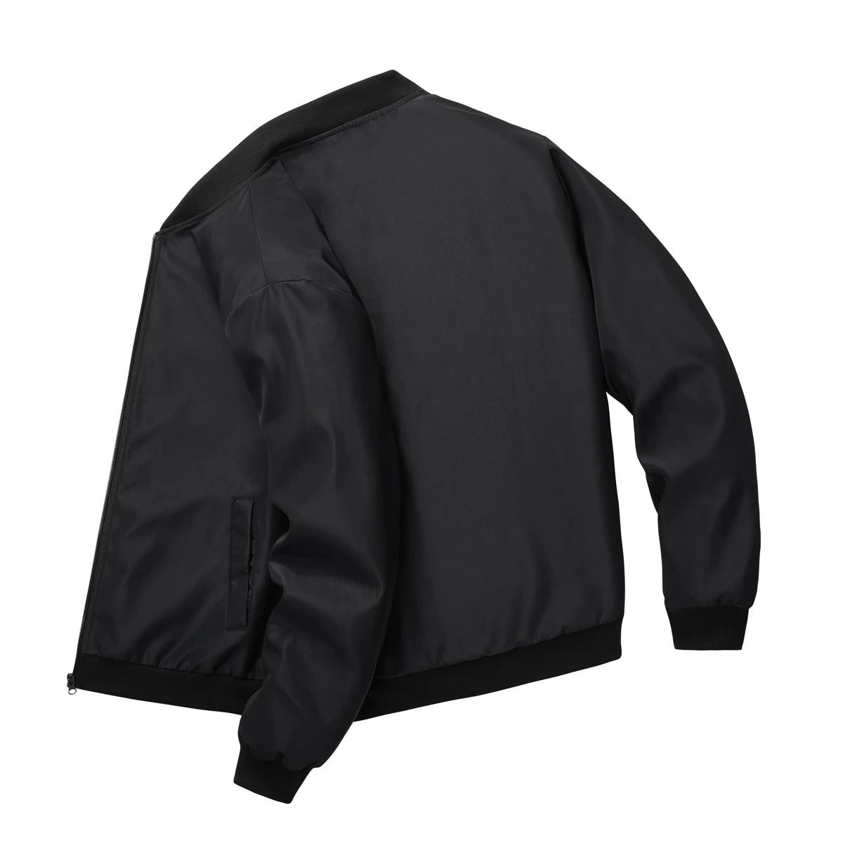 2024 Frühling und Herbst Neue Baseballkragen Kurze Locker Einfarbige Jacke Herren Business Casual Dünner Mantel Trend
