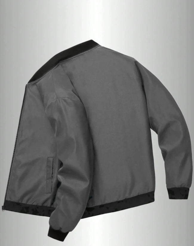2024 Frühling und Herbst Neue Baseballkragen Kurze Locker Einfarbige Jacke Herren Business Casual Dünner Mantel Trend