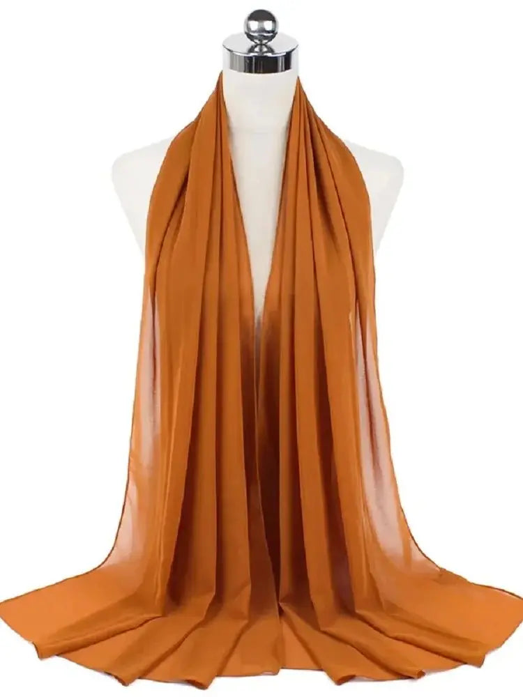 Neue Mode Frauen Einfarbig Chiffon Kopftuch Fertig Zum Tragen Instant Hijab Schal Muslimischer Schal Islamische Hijabs Arabische Kopftücher