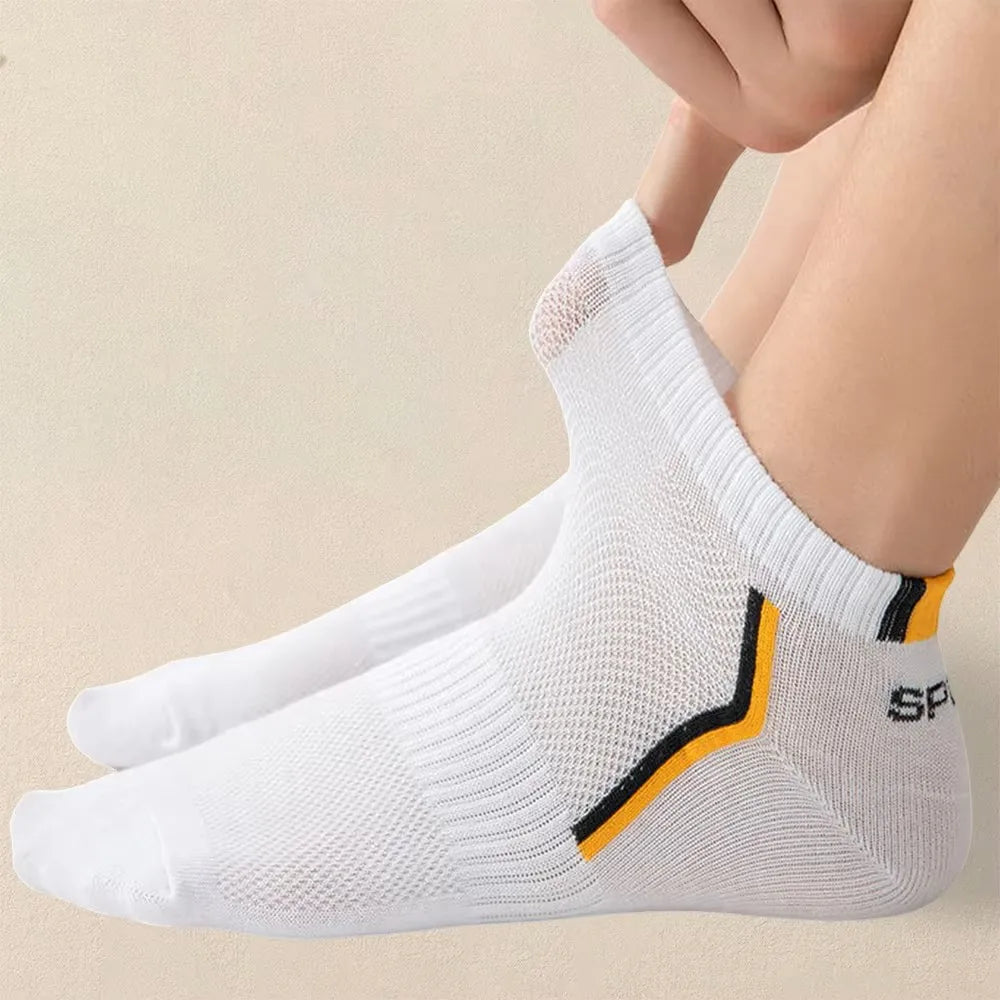5 Paar Herren Sommersocken, trendig, modisch, schlicht, vielseitig, Herren-Sneaker-Socken, bequem, leicht, atmungsaktiv, Freizeitsocken