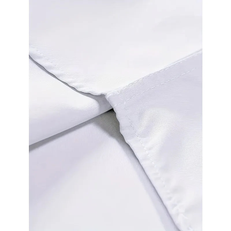 FGKKS Herren Weißes Hemd Brandneue Herrenmode Patchwork Langarm Elastisches Hemd Vier Jahreszeiten Herren Freizeithemden