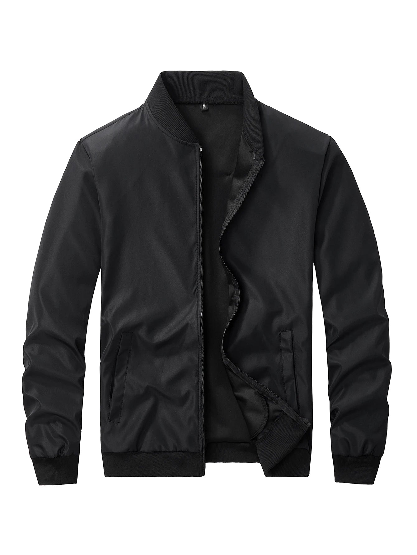 2024 Frühling und Herbst Neue Baseballkragen Kurze Locker Einfarbige Jacke Herren Business Casual Dünner Mantel Trend