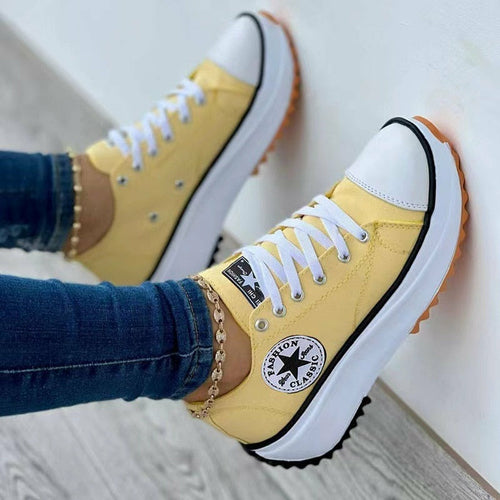 Canvas Schnürschuhe für Damen