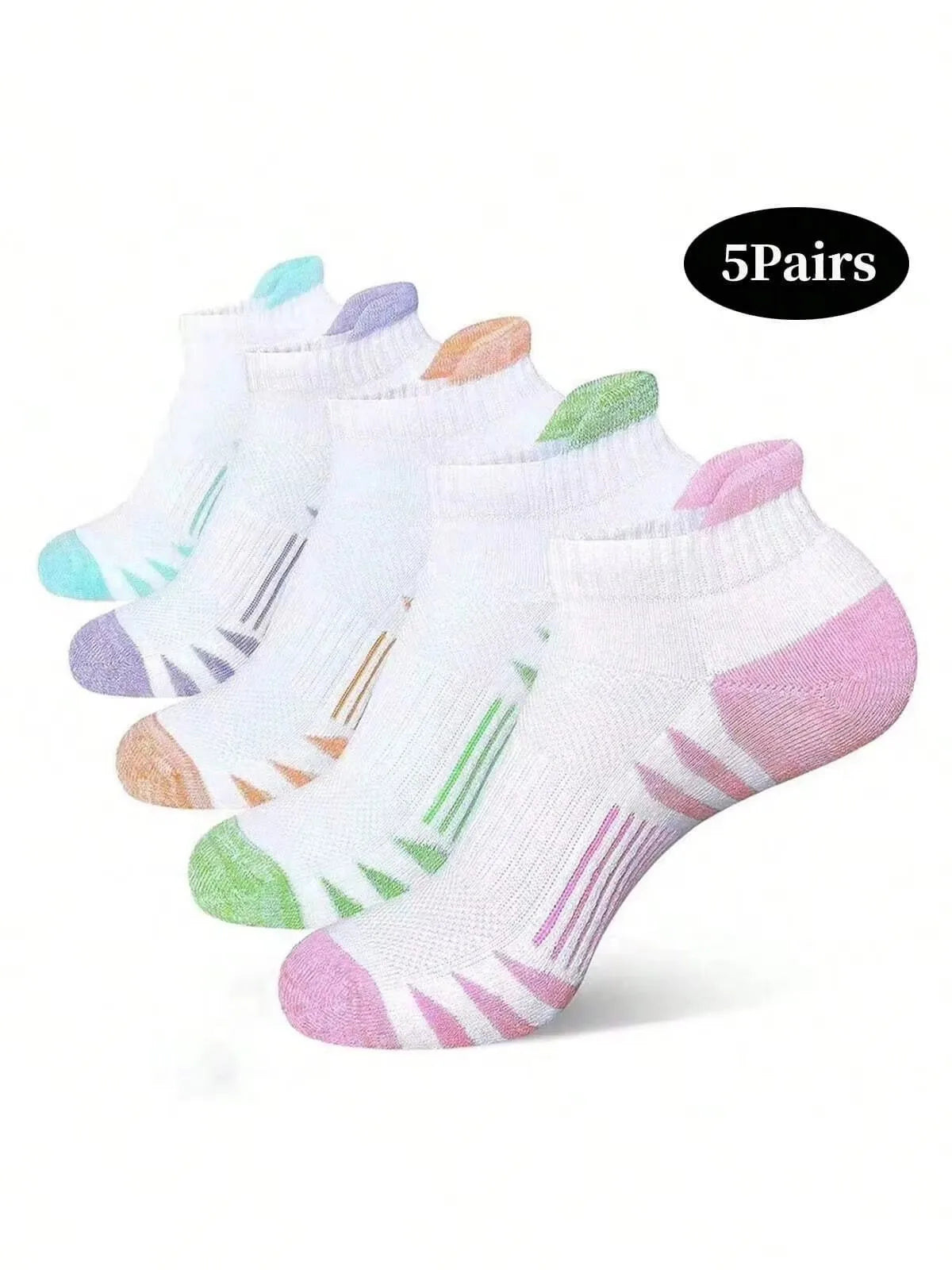 5 Paar Herren Sommersocken, trendig, modisch, schlicht, vielseitig, Herren-Sneaker-Socken, bequem, leicht, atmungsaktiv, Freizeitsocken