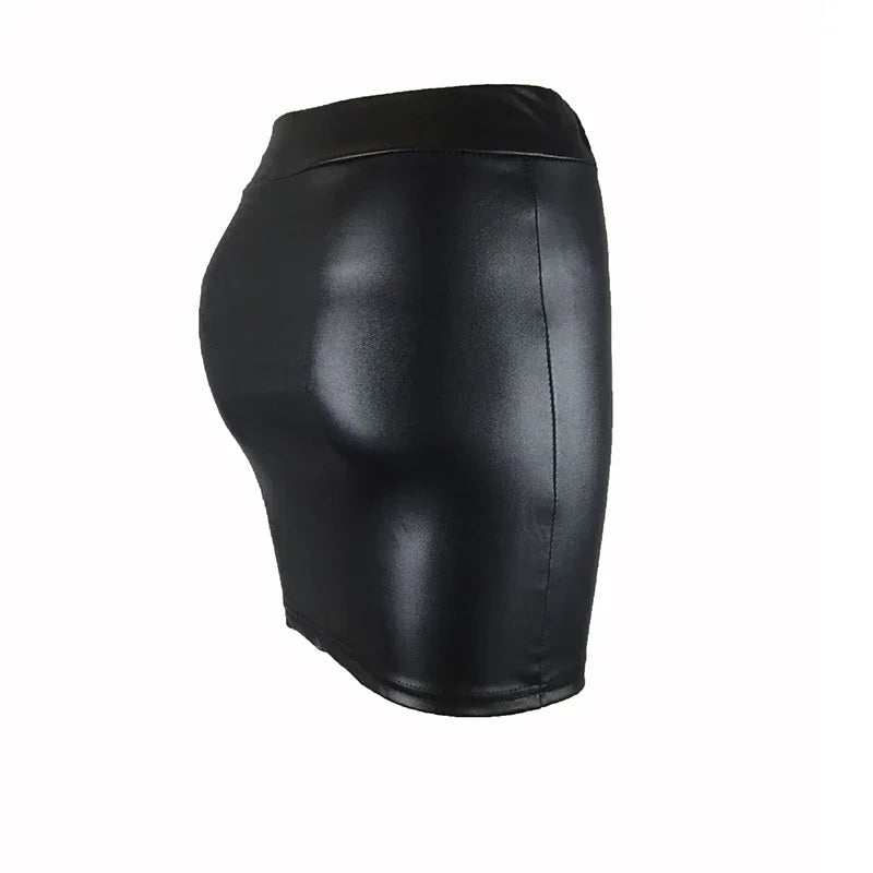 Damen High-Waist Minirock Slim Fit Vintage Bodycon Hüft-Bleistiftrock Sexy Kunstleder Clubwear Bürokleidung für Damen