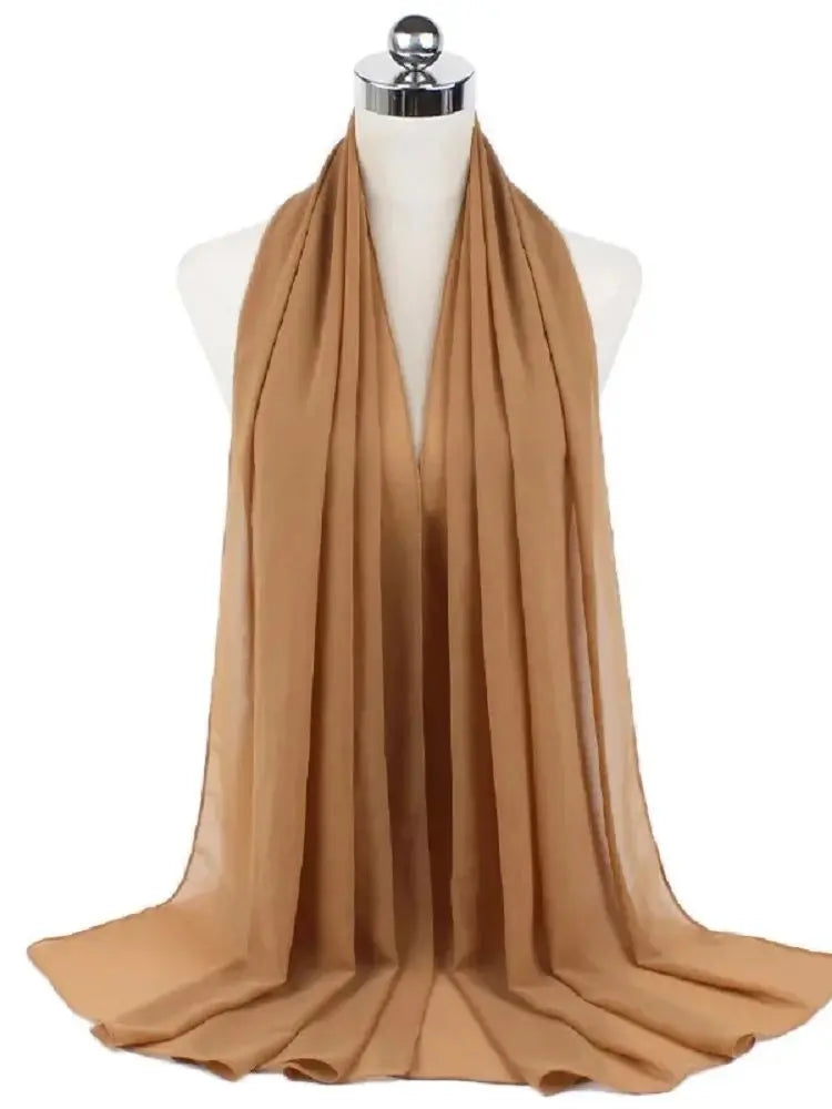 Neue Mode Frauen Einfarbig Chiffon Kopftuch Fertig Zum Tragen Instant Hijab Schal Muslimischer Schal Islamische Hijabs Arabische Kopftücher