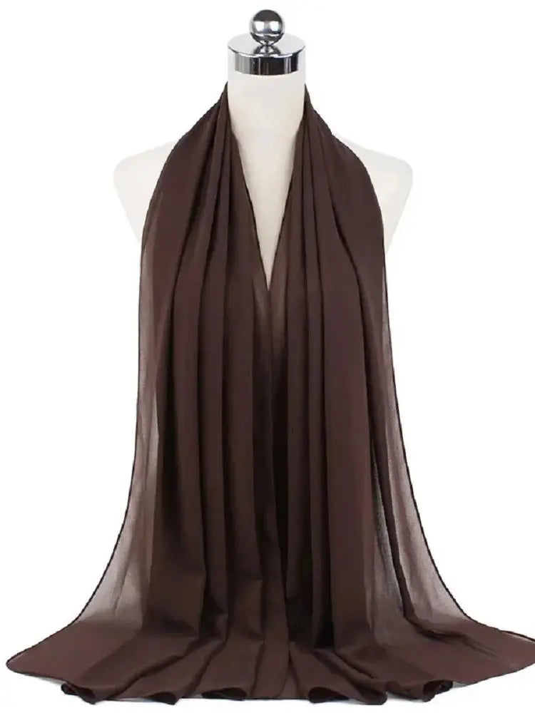 Neue Mode Frauen Einfarbig Chiffon Kopftuch Fertig Zum Tragen Instant Hijab Schal Muslimischer Schal Islamische Hijabs Arabische Kopftücher