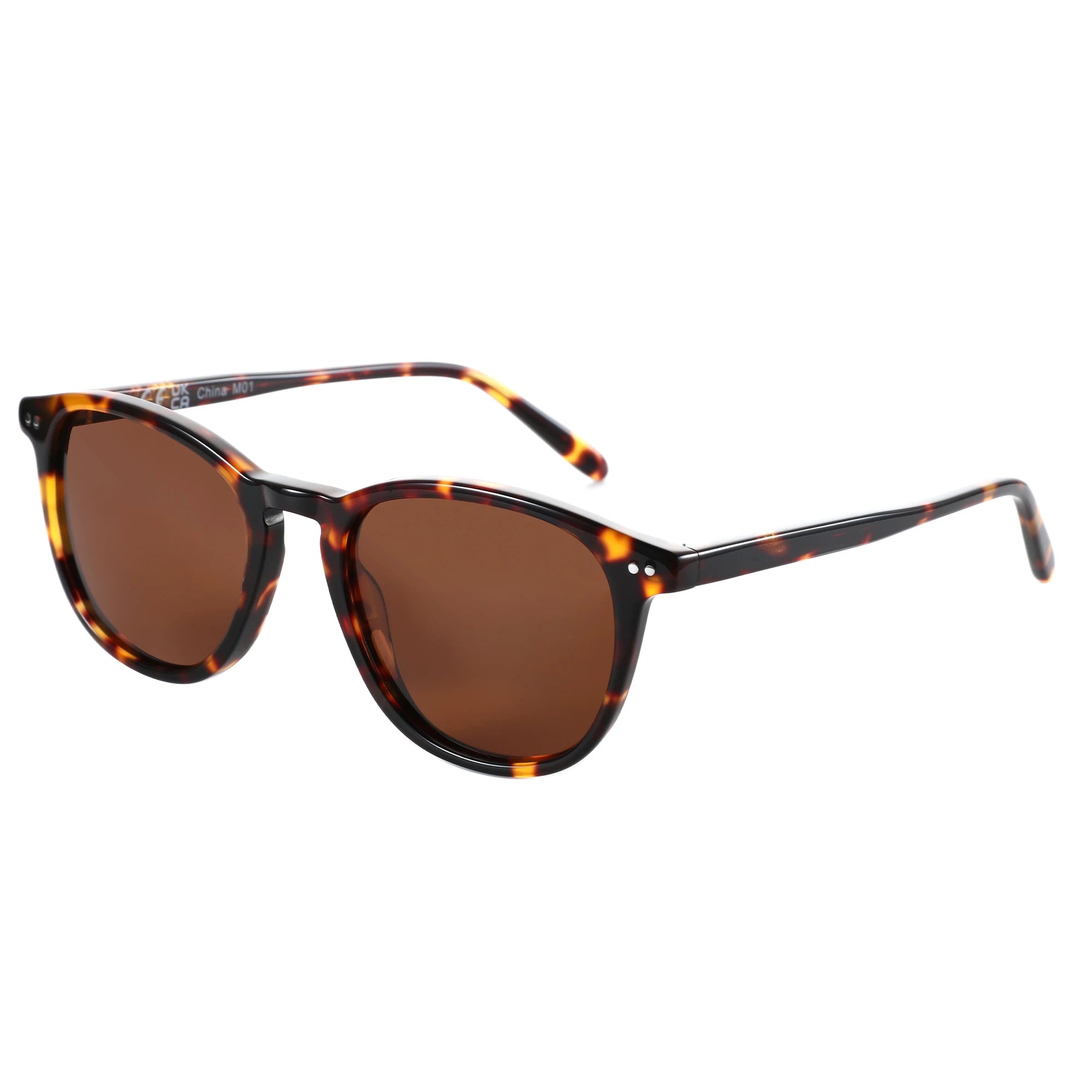 ZENOTTIC Neuheiten Runde polarisierte Sonnenbrillen Handgefertigte Acetat-Sonnenbrille mit Federscharnier, modische quadratische Brille für Herren und Damen