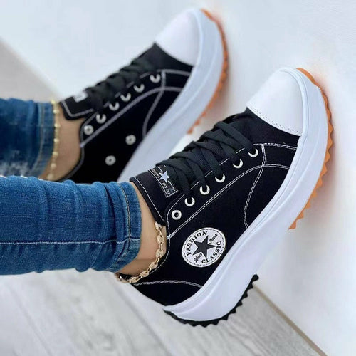 Canvas Schnürschuhe für Damen